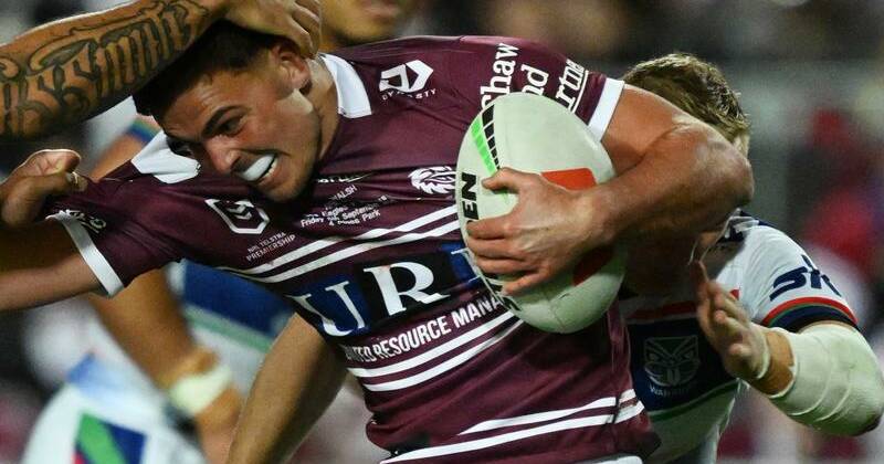 Young playmaker Joey Walsh impressed in Manly's NRL trial win over the Warriors. Photo: Dean Lewins/AAP PHOTOS