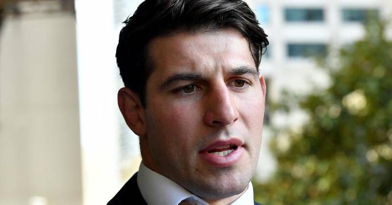 Curtis Scott has been released on bail after a night in custody on affray and assault charges. Photo: Bianca De Marchi/AAP PHOTOS