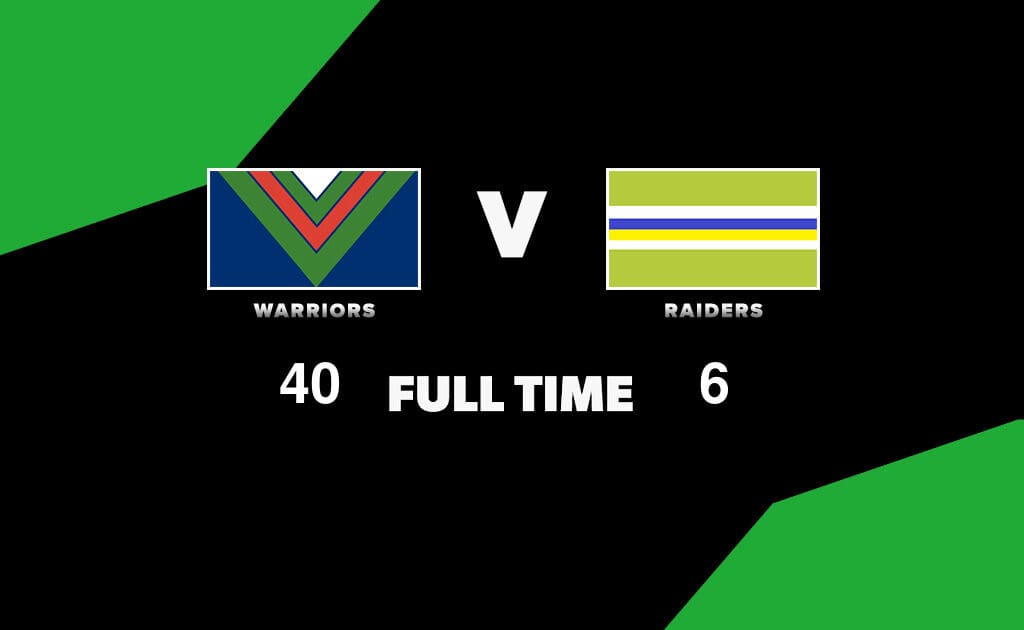FULL TIME: Warriors vs Raiders – Round 2, 2026