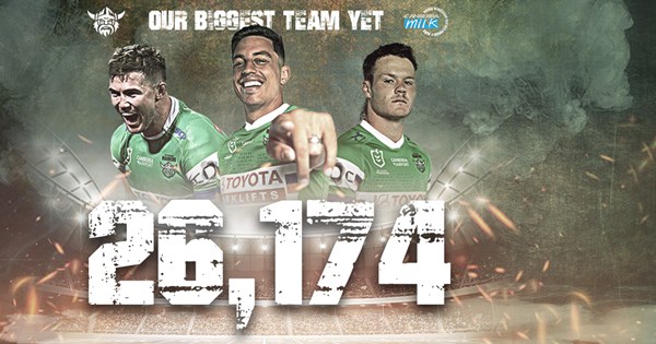 Raiders set new membership record ahead of first home game