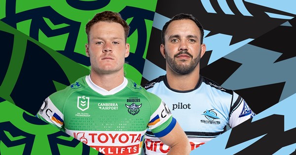 Raiders v Sharks: Smithies to start; Wilton into second row