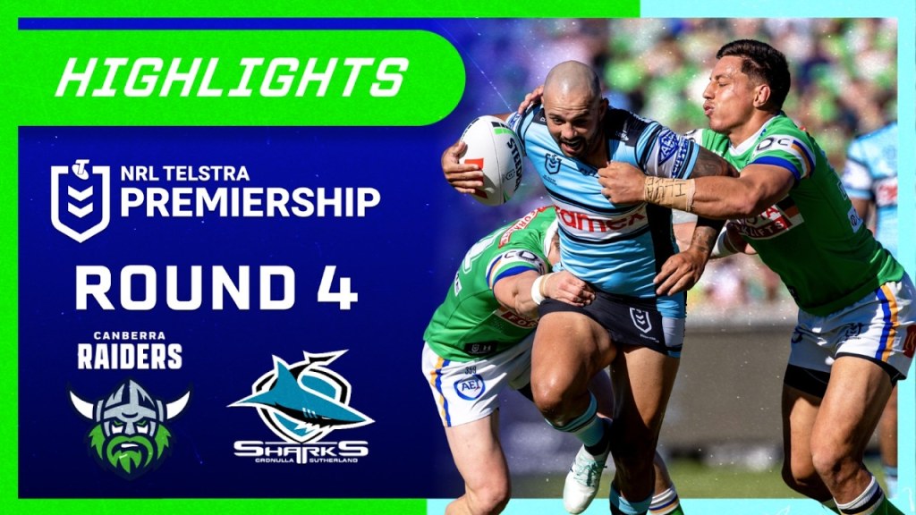 NRL Highlights: Raiders v Sharks - Round 4 | NRL on Nine