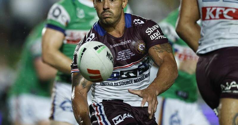 Jamal Fogarty will have his second outing for Manly in Sunday's clash against Newcastle. Photo: Mark Evans/AAP PHOTOS