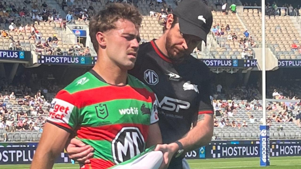 Rabbitohs star Jye Gray facing extended time out after brutal shoulder dislocation