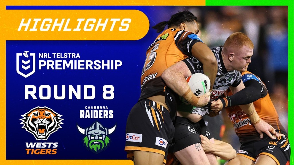 NRL Highlights: Wests Tigers v Raiders - Round 8 | NRL on Nine