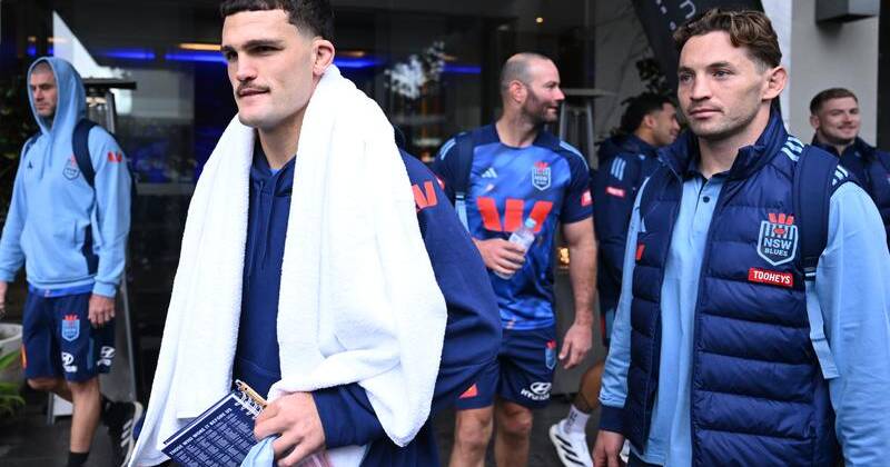 NSW coach Laurie Daley wants the entire NSW to perform not just star halfback Nathan Cleary (left).  Photo: Dean Lewins/AAP PHOTOS