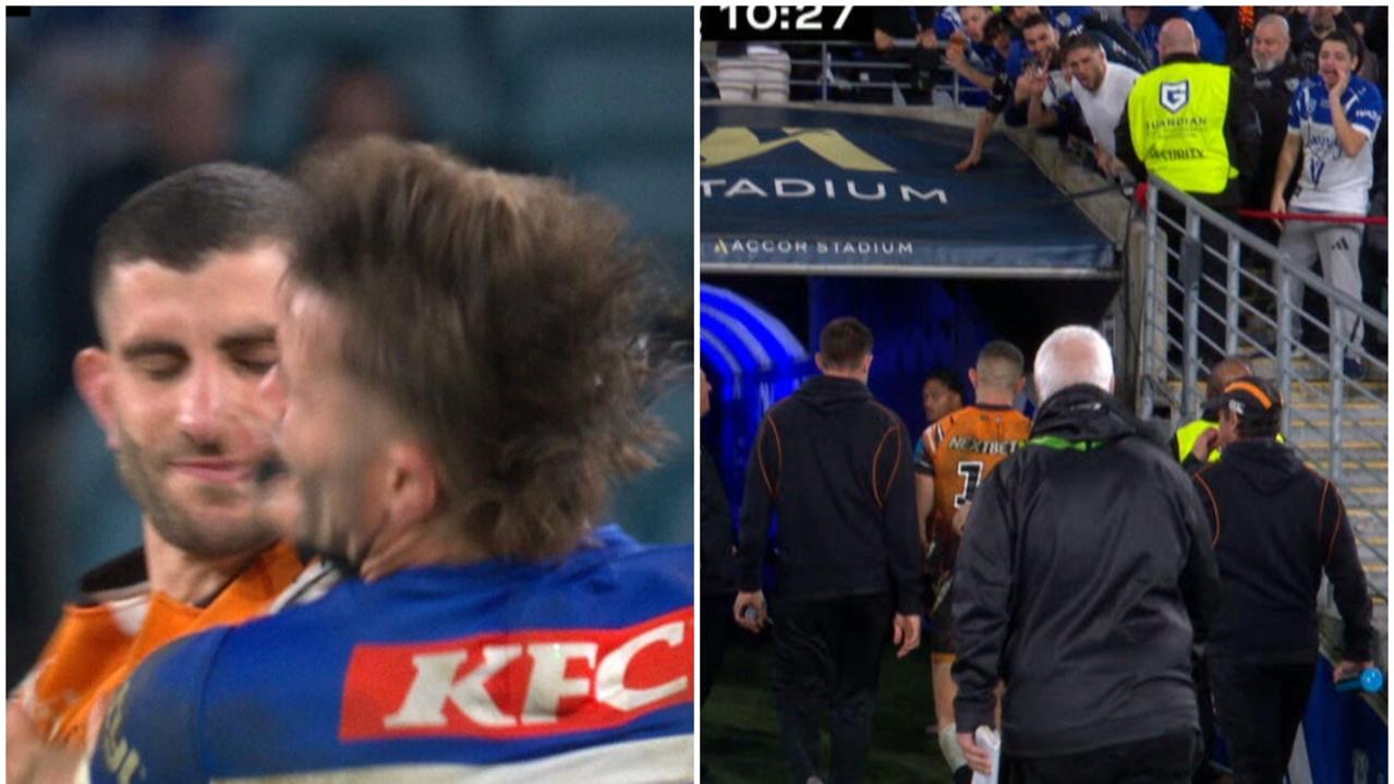 ‘It didn’t hurt’: Jaeman Salmon responds to Alex Twal incident as two Wests Tigers players face bans following ugly loss