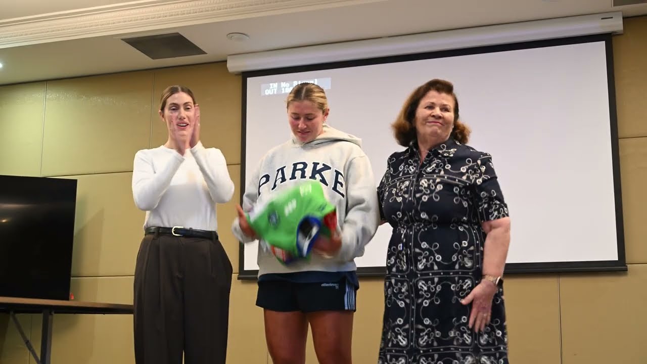 Sheridan Gallagher jersey presentation
