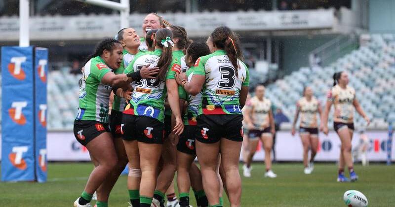 Canberra have inflicted a heavy shock defeat on Brisbane in the NRLW. Photo: PR IMAGE PHOTO