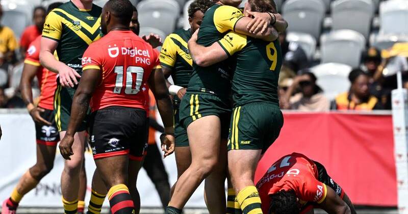 The Australians proved far too strong for PNG in the Prime Minister's XIII game in Port Moresby. Photo: HANDOUT/NRL PHOTOS